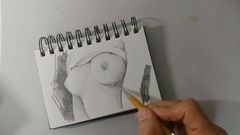 Kolay kalem sanatı ile göğüsler nasıl çizilir (üvey kız kardeşin göğüsleri)