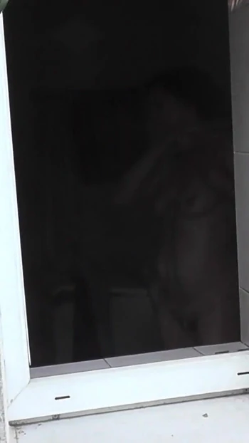Powerful moment from "Outside - young neighbor watches Milf taking Shower"