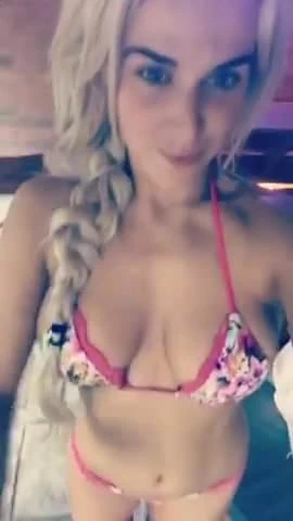 WWE - Lana (CJ Perry) dancing in bikini, selfie