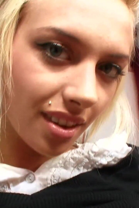 Teen with glasses hard fucked from behind