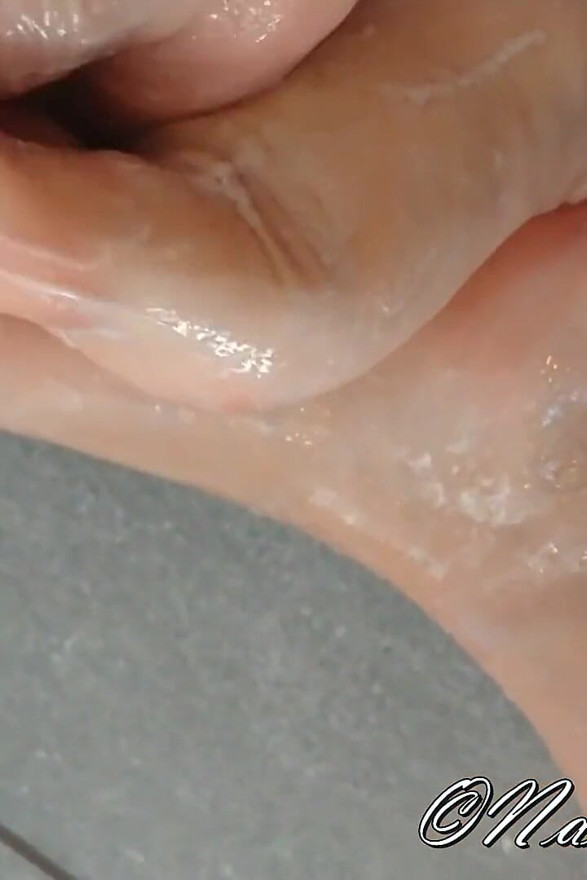 My Small Feet with Dildo in the Shower JOI