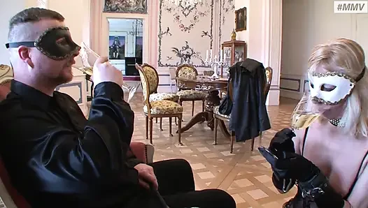 German BDSM - Blonde slave milf whipe