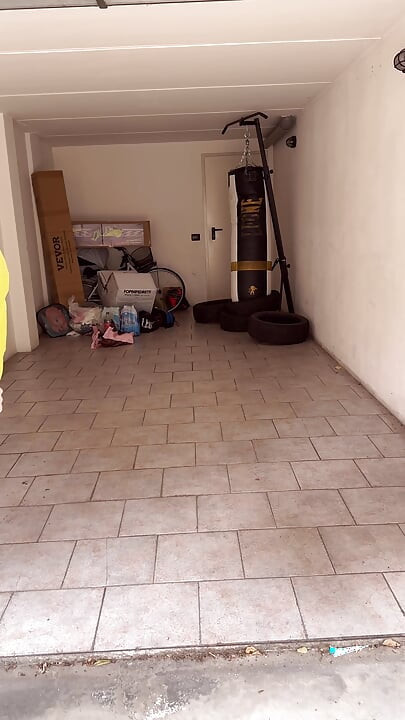 She Accepts a Ride From a Stranger and Ends up Him in the Garage on Top of a Punching Bag