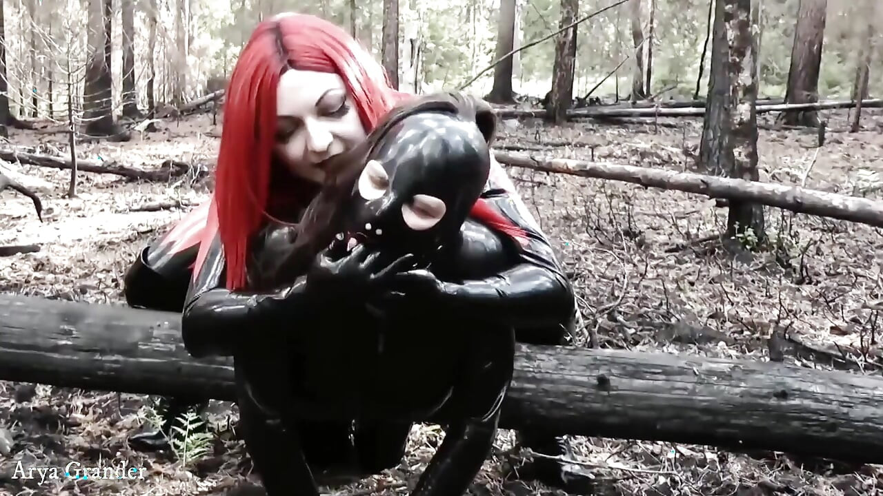 Latex Fetish Play with Rubber Doll