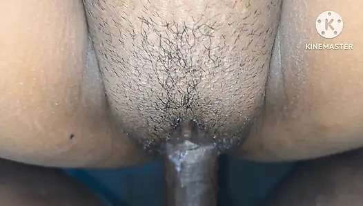 Savita's legs were raised and the thick black cock was pushed into her pussy.