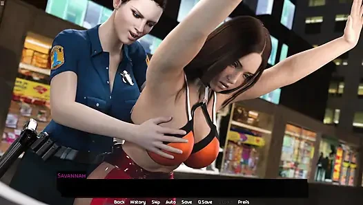 Transen polizisten reiben luna muschi und quetschen ihre möpse