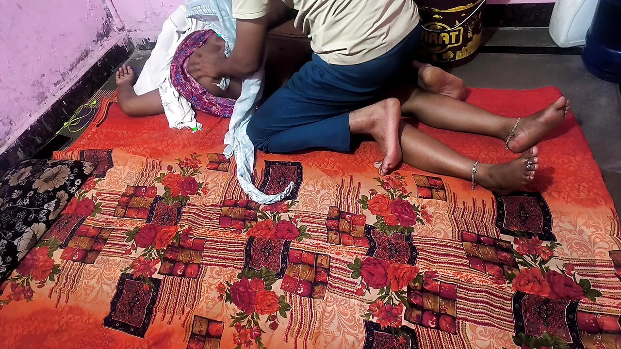 Boyfriend with his girlfriend in Village at his house, going hardcore pussy fucked Desi style.