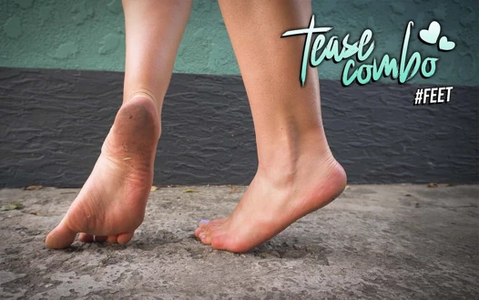 Walking Barefoot on Concrete Dirty Soles Fetish
