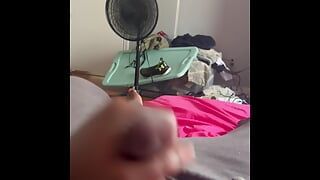 Grosse bite noire, masturbation en solo