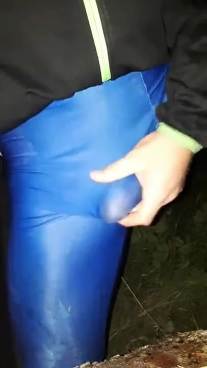 Pee and cum in spandex Spandex