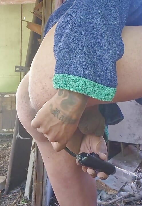 First Time Using an Inflatable Anal Ball