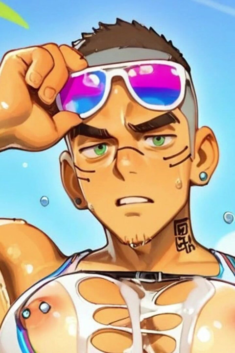Old Trans Man Performing Anal Sex on the Beach Sand Ftm Hentai Animation
