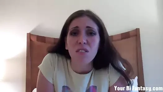 Shoving my man's big cock down your throat