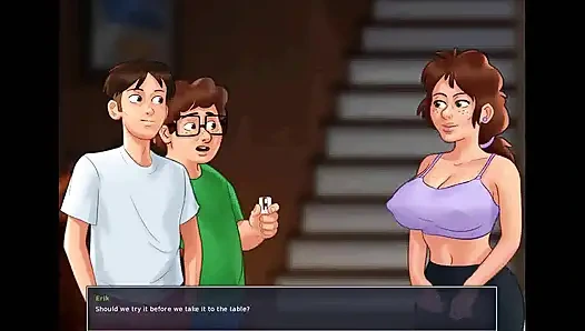 Yaz mevsimi efsanesi: orta yaşlı seksi kadınla striptiz pokeri oynuyor bölüm 170