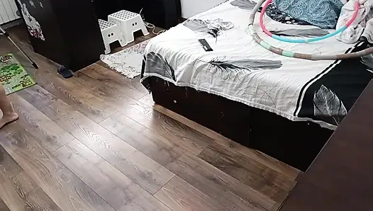 Sexy Wife Workout at Home Naked.