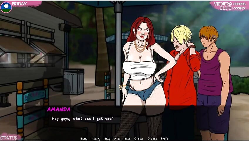 Thị trấn ham muốn - gameplay - nhập vai - Amanda làm việc trong quán bar và bị vạch trần bản thân