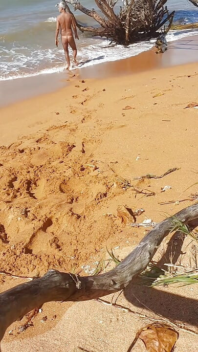 Ladysilva naked on the beach what a hot tanned ass
