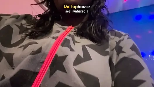 Alliyah Alecia Rubbing on Small Tits