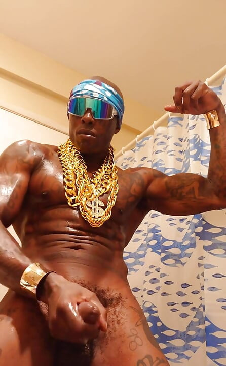 BBC Worship Hallelujah Johnson ( Wardell Fouse Busting on Puff ) Tall Dark Chocolate Muscles Tattoos Hairy BBC Hallelujah Johnso