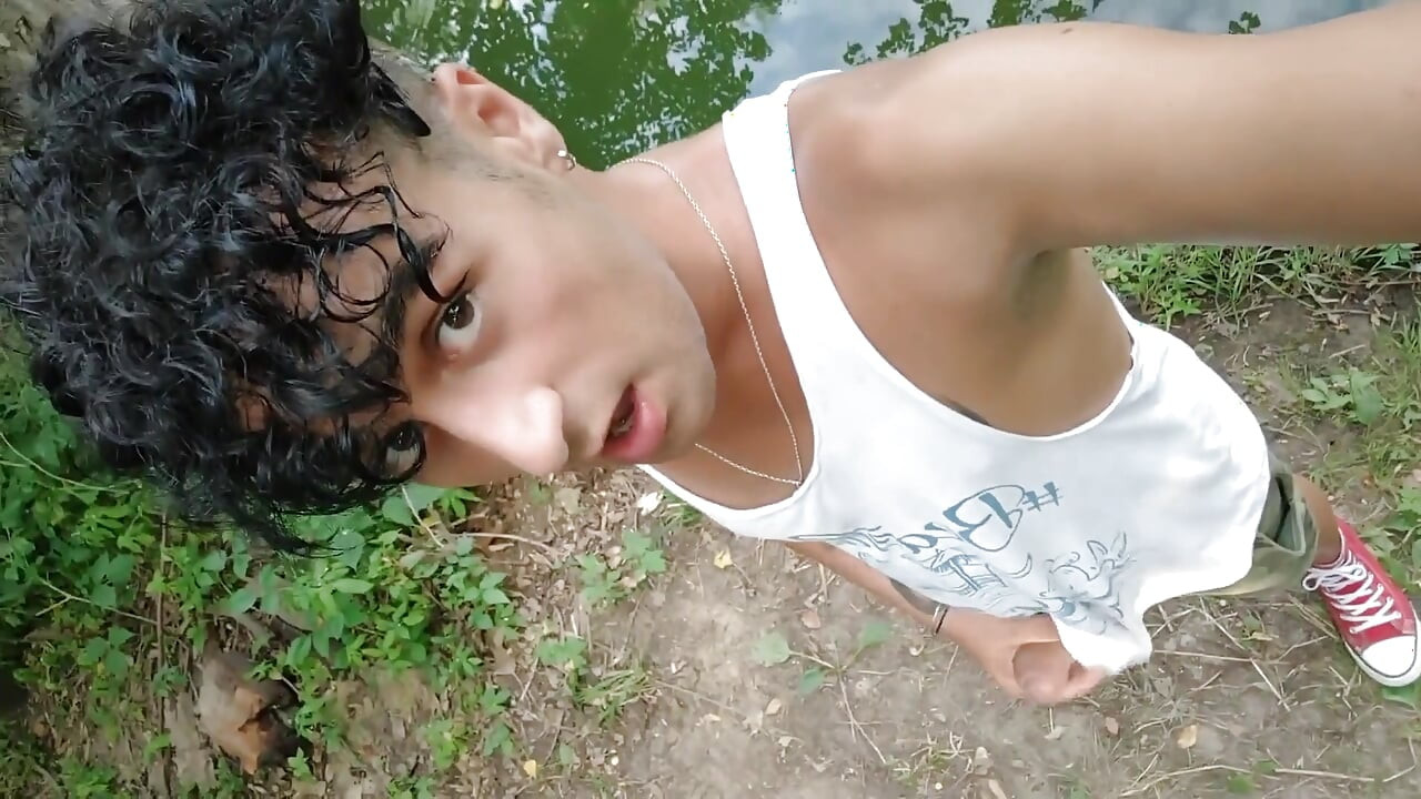 Selfie Jerk off Video - Jerk off Near a Lake