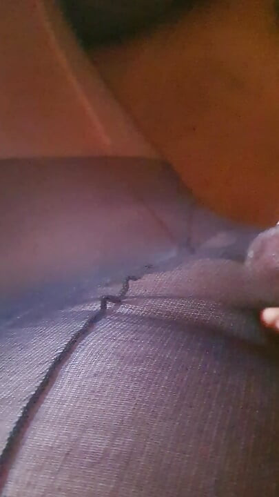 Black sheer tights climax