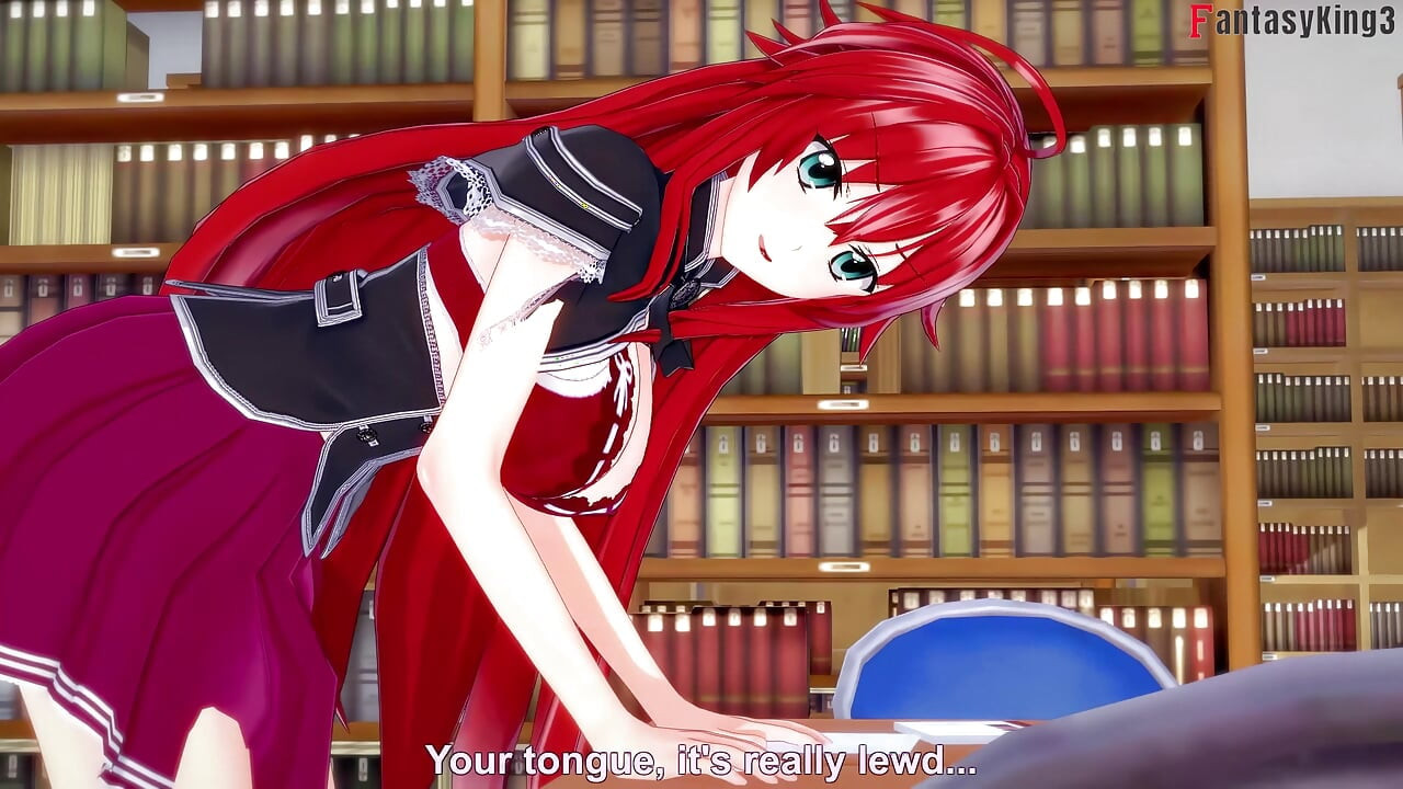 Rias Gremory seks in de bibliotheek - DXD NTR Waanzin-serie