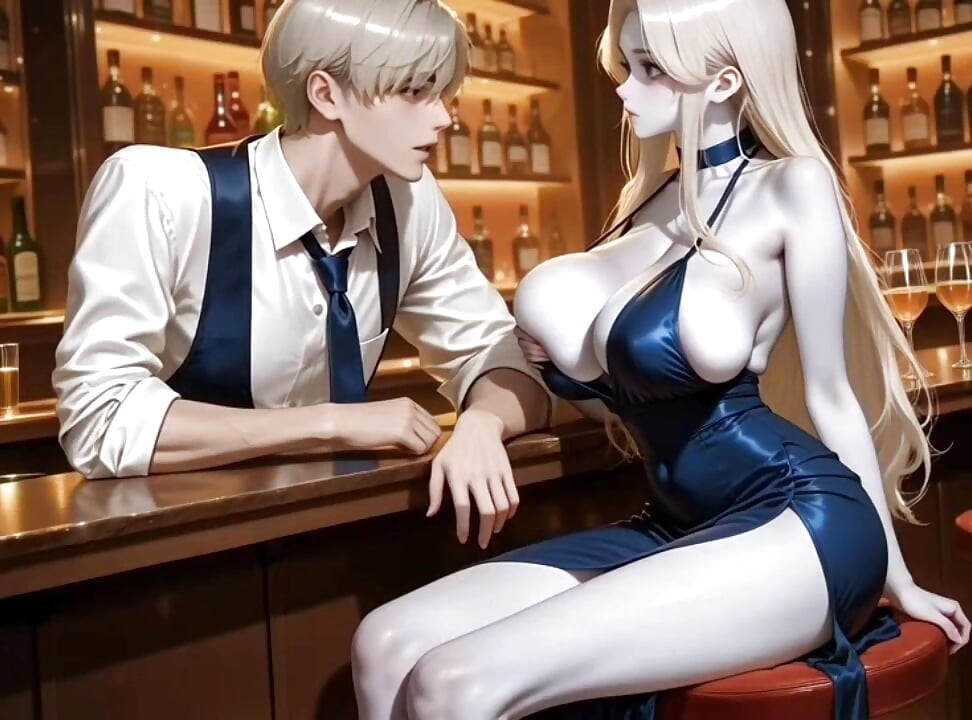Loneliness pale woman get fucked by lucky bartender