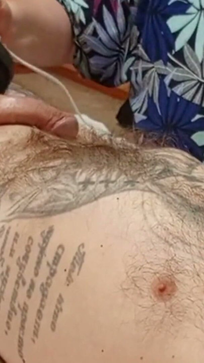 massages dick and buttocks then masturbates cock until ejaculation | Clip 1