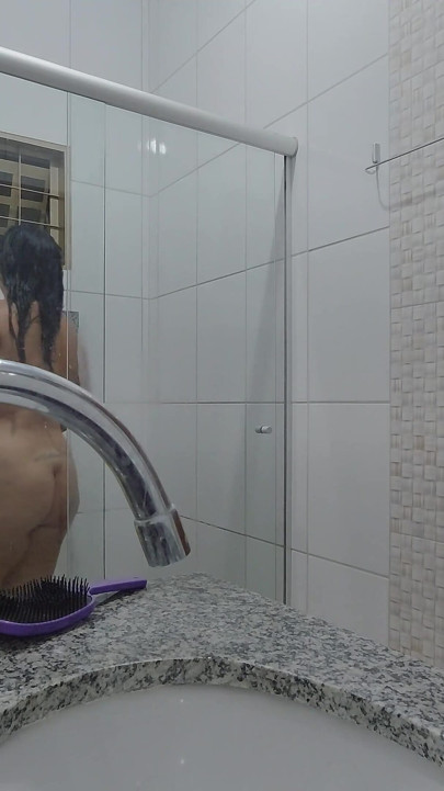 Camera on Hot Stepcousin in the Shower - I Can’t Wait to Fuck Her
