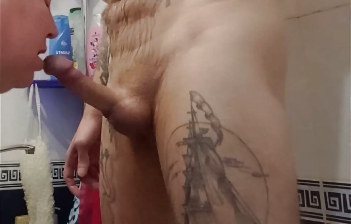 I caught my stepson in the shower and helped him cum 3