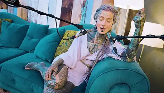 I talk about A - authentic - ASMR - Podcast - Talking - tattoo girl model goth punk dreadlocks
