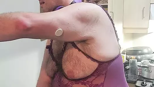 Kitchen in bodysuit