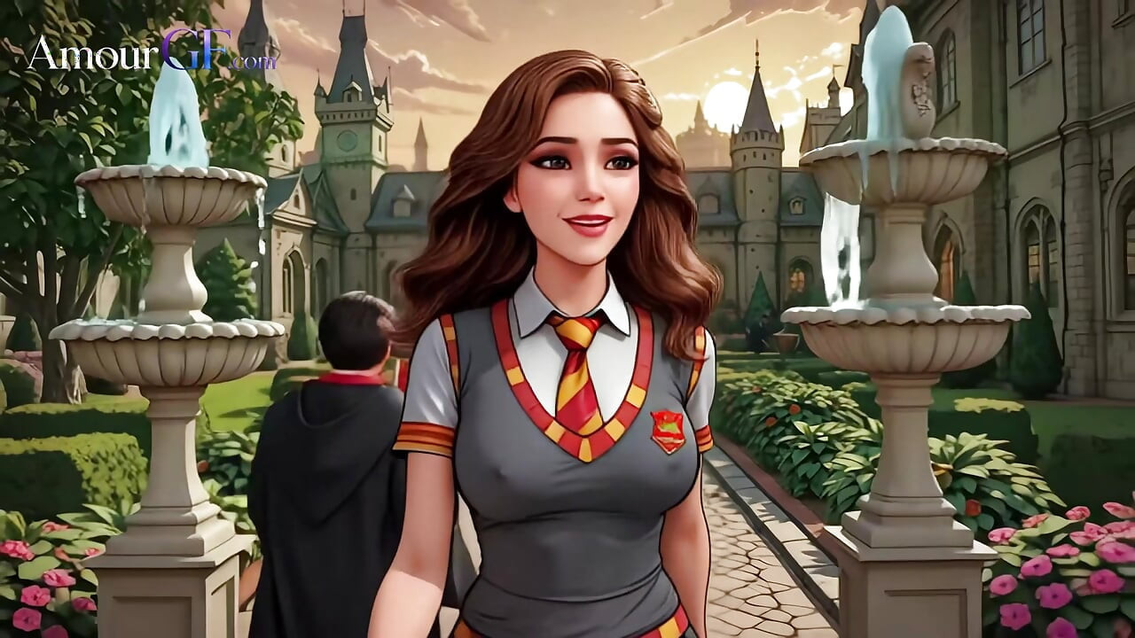 POV AI cock throbs inside cartoon slut’s ass till hot cum pours out in magic dorm