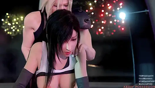 Final Fantasy 7 FF7 - Tifa + Aerith All Work 2024 WM Grading Warna Penuh (Suara) oleh Aries ' Animasi Penganiayaan Hentai 3D
