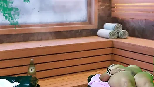 Hot Sauna Delight with Garabas and Olga