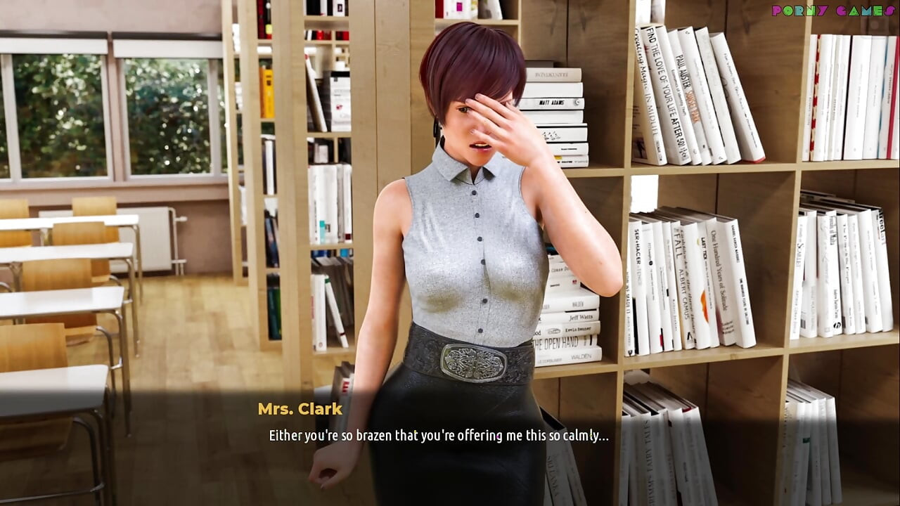 MILFs of Sunville by L7team - Sexy Teacher Has a Library Encounter, Creampie Between the Book 76