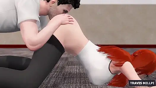 Cewek seksi lagi asik olahraga pakai celana yoga