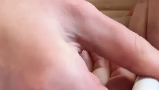 I shave my beautiful pussy and hairy tight anus close-up. Shaved cunt