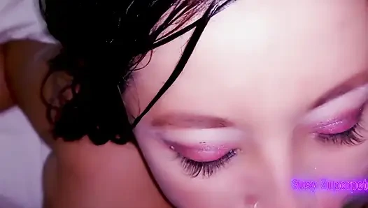 Ağızda süt ve döl yutma ile oral seks derlemesi