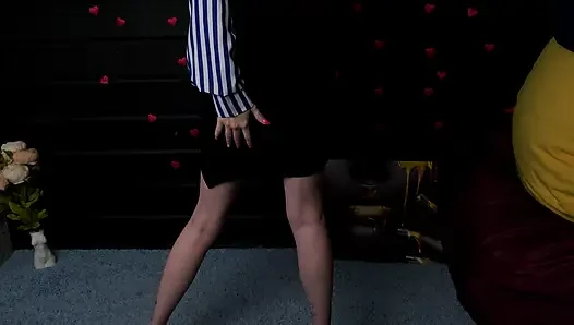 Striptease with Masturbation and Spanking. Doctor Fuck Me