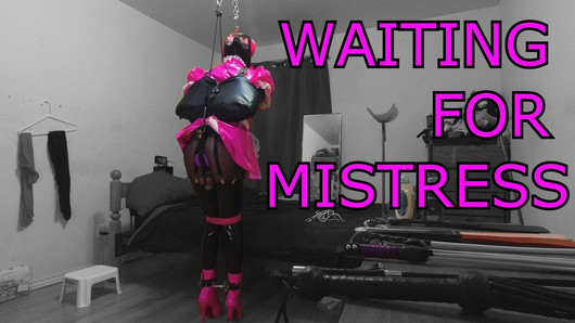 Waiting for Mistress in Self Bondage - Sissy Maid