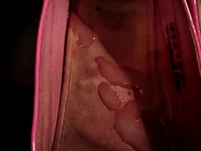pink shoes cum