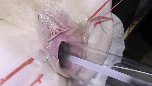 Far Spread Pussy Close up Fucking with Lamp 1000watt