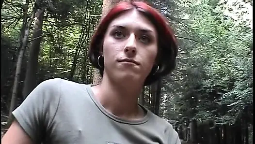 Hot redhead masturbating for her boy