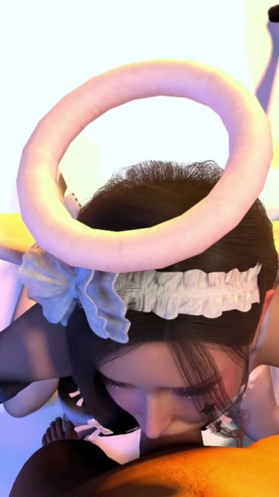 เซสชั่นถ่ายรูปตอนจบอย่างมีความสุข - นางแบบเอเชียในคอสเพลย์นางฟ้าเซ็กซี่ - แอนิเมชั่นเฮนไต VR 3 มิติโดย VirtualHeaven คลิป 1