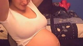 Беременная разорилась в любительском видео