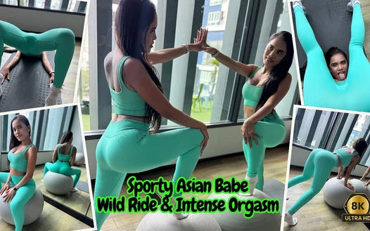 Sporty Asian Babe, Wild Ride & Intense Orgasm in 8k60fps VR