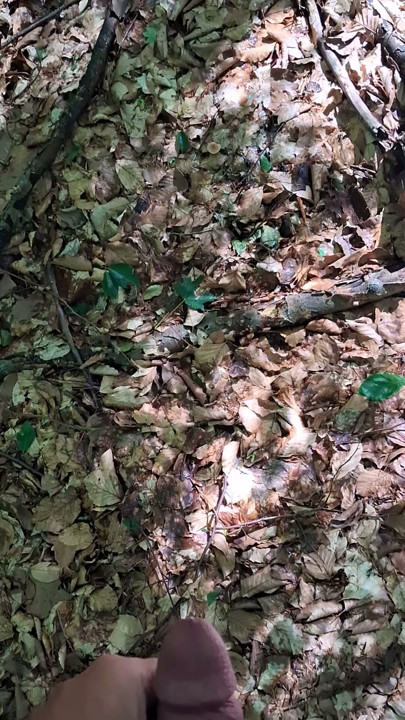Horny pissed in the forest
