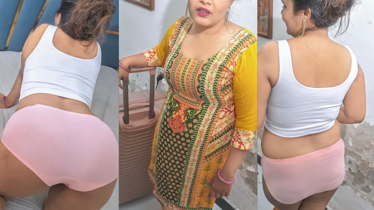 Новорічна сестра з величезною дупою поділилася кімнатою в oyo зі своїм зведеним братом, вона отримала жорсткий трах і гарячий оргазм.