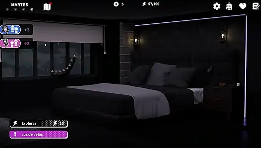 Ateşli gotik üvey anne kendini tatmin etmek için üstüne çıkıyor